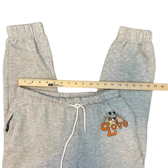Disney Mickey & Goofy drawstring joggers. Size women Medium. Light gray color. - Picture 5 of 7